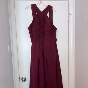 Azazie Kaleigh Bridesmaid Dress, Cabernet color, size 26